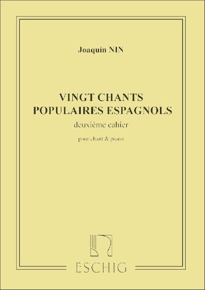 20 Chants Populaires Esp. Vol 2 Chant-Piano